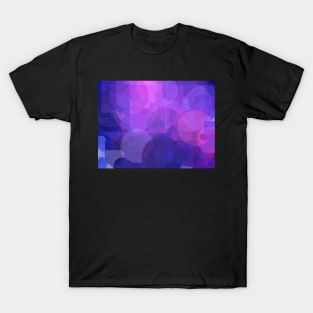 Pink Purple Blue Circles Abstract T-Shirt